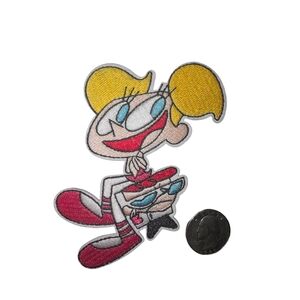 Dexter's Laboratory Dee Dee Embroidered iron on patch  Vintage 1990s